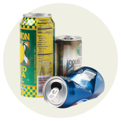 Recyclable aluminum cans