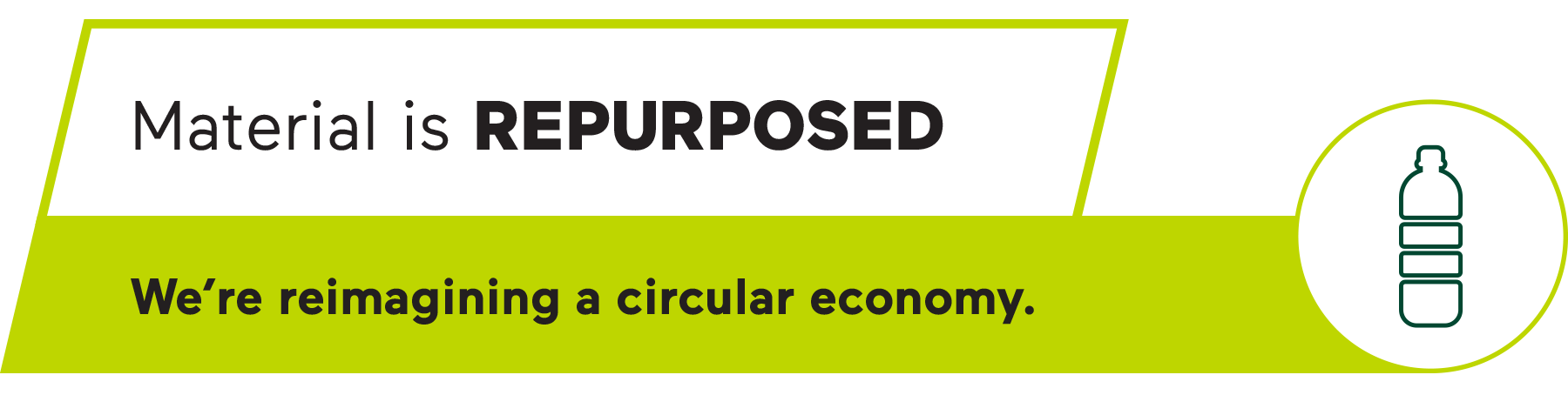 Material is Repurposed, We're reimagining a circular economy.