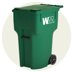 Green WM residential toter trash container
